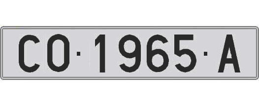 CO1965A matricula larga