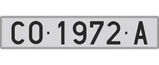 CO1972A matricula larga