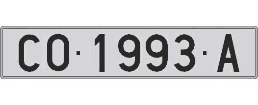 CO1993A matricula larga