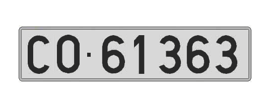 CO61363 matricula larga