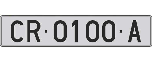 CR0100A matricula larga