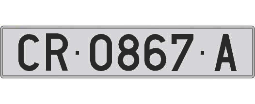 CR0867A matricula larga