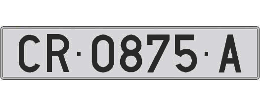 CR0875A matricula larga
