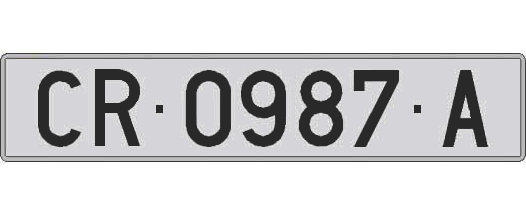 CR0987A matricula larga