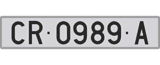 CR0989A matricula larga