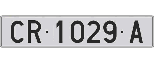CR1029A matricula larga