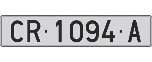 CR1094A matricula larga