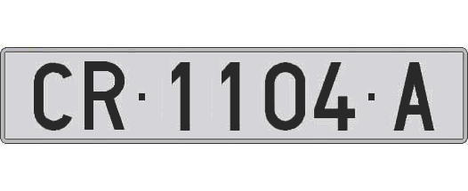 CR1104A matricula larga