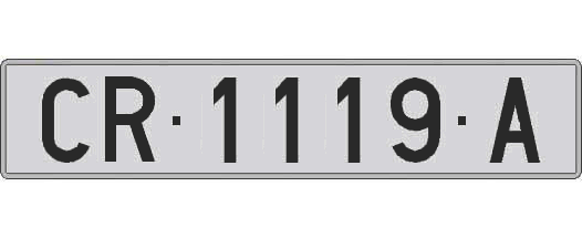CR1119A matricula larga