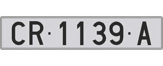 CR1139A matricula larga