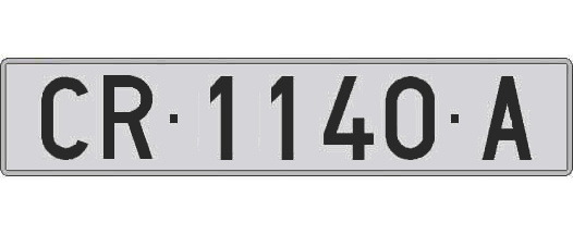 CR1140A matricula larga