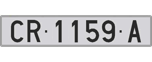 CR1159A matricula larga