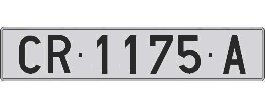 CR1175A matricula larga