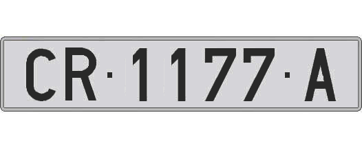 CR1177A matricula larga