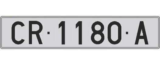 CR1180A matricula larga