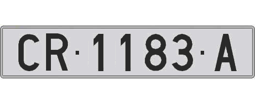 CR1183A matricula larga