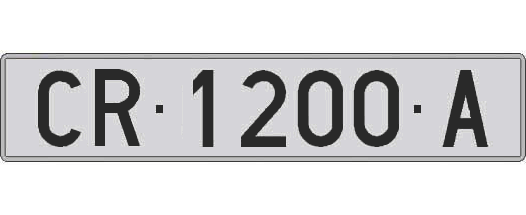 CR1200A matricula larga