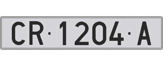 CR1204A matricula larga