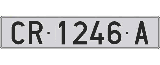 CR1246A matricula larga