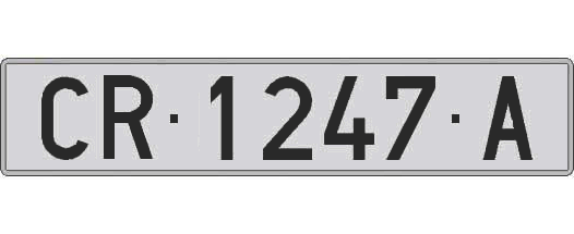 CR1247A matricula larga