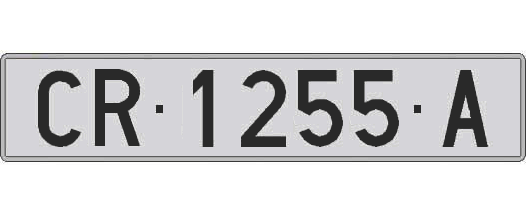 CR1255A matricula larga