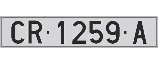 CR1259A matricula larga