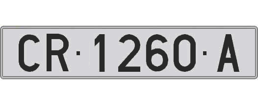 CR1260A matricula larga
