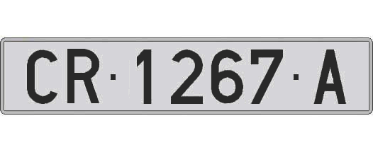 CR1267A matricula larga