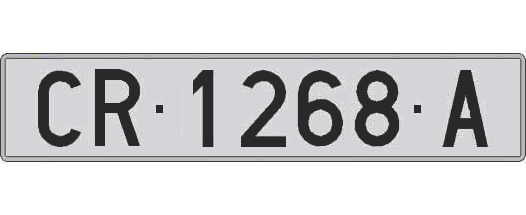 CR1268A matricula larga