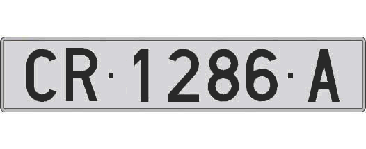 CR1286A matricula larga