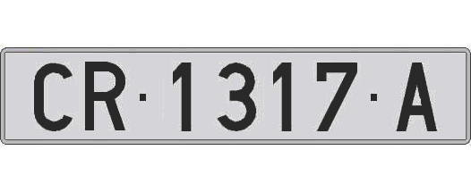 CR1317A matricula larga