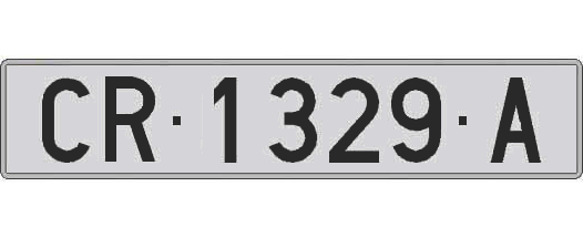 CR1329A matricula larga