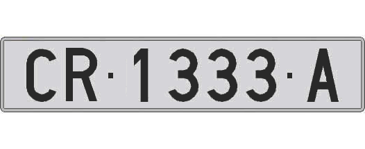 CR1333A matricula larga