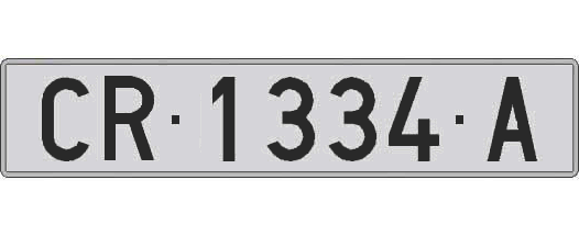 CR1334A matricula larga