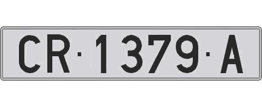 CR1379A matricula larga