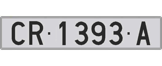 CR1393A matricula larga