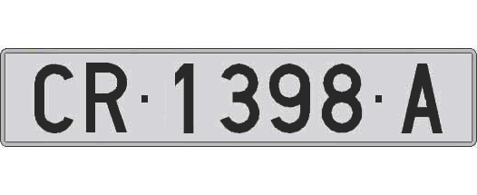 CR1398A matricula larga