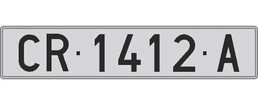 CR1412A matricula larga