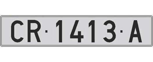 CR1413A matricula larga
