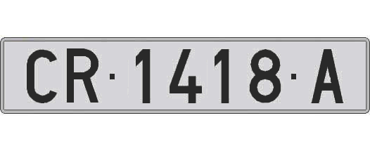 CR1418A matricula larga