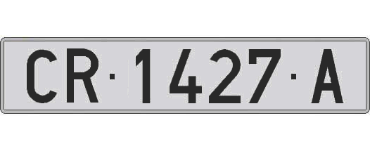 CR1427A matricula larga
