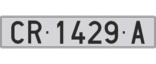 CR1429A matricula larga