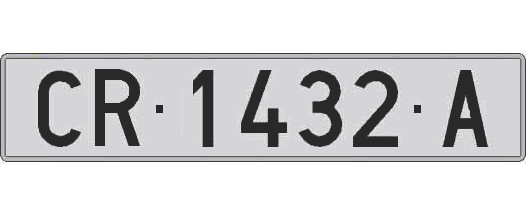 CR1432A matricula larga