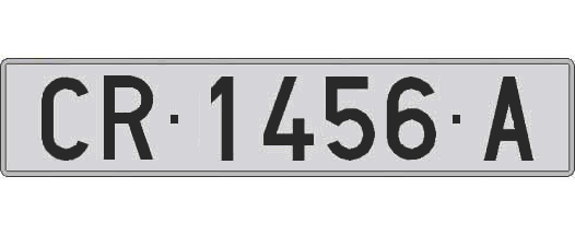 CR1456A matricula larga