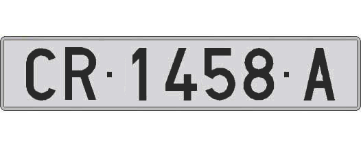CR1458A matricula larga
