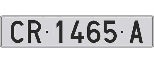 CR1465A matricula larga