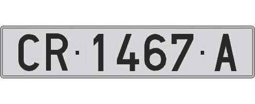 CR1467A matricula larga