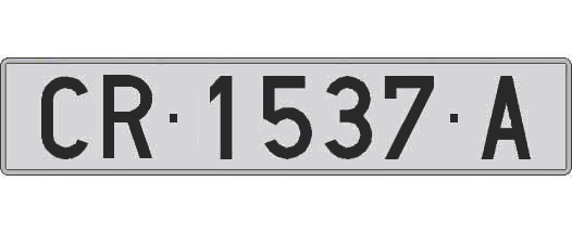CR1537A matricula larga
