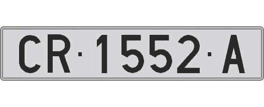 CR1552A matricula larga