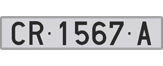 CR1567A matricula larga